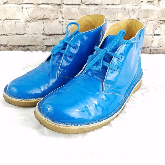 clarks patent desert boots